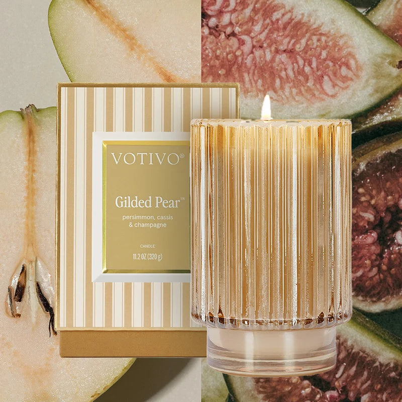 Votivo Gilded Pear Holiday Candle