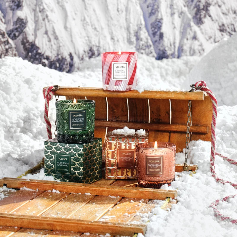 Voluspa Crushed Candy Cane Limited Edition Luxe Candle