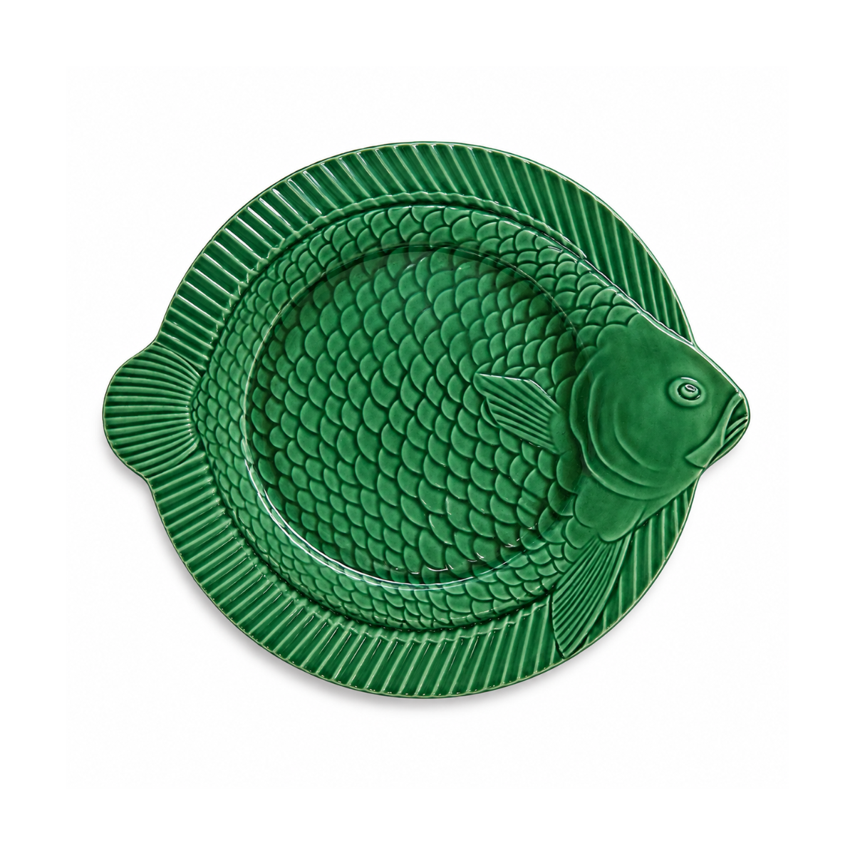 Vintage French Majolica Fish Plate