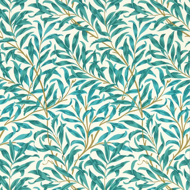 William Morris Willow Boughs Wallpaper, Teal