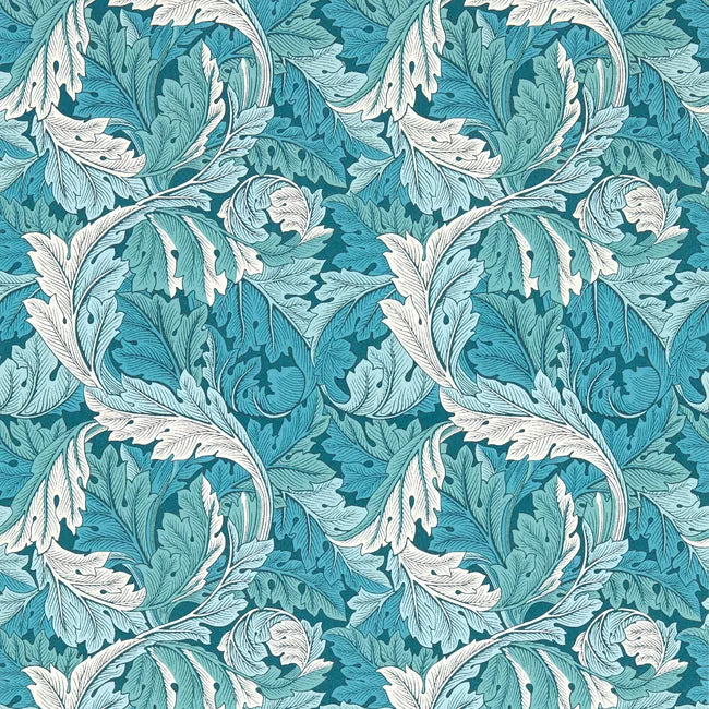 William Morris Acanthus Wallpaper, Teal