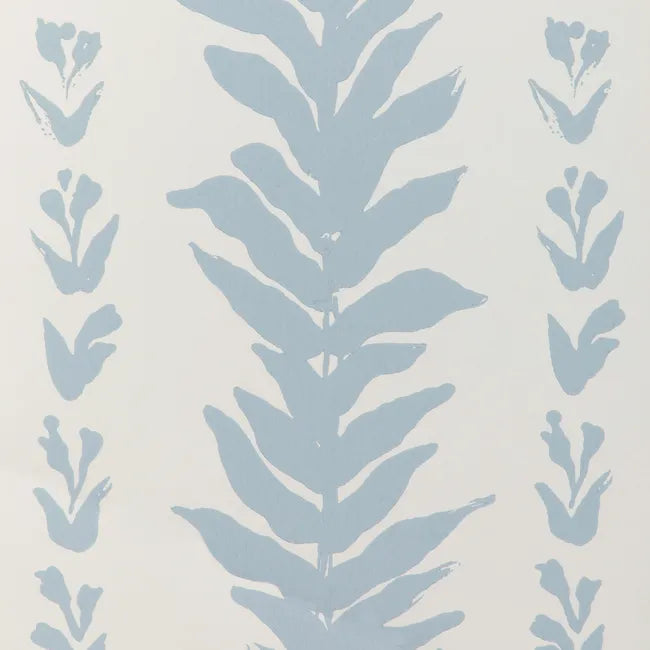 Climbing Leaves Wallpaper, Chambray