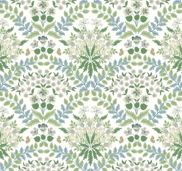 Rifle Paper Co. Bramble Wallpaper, Blue & Green