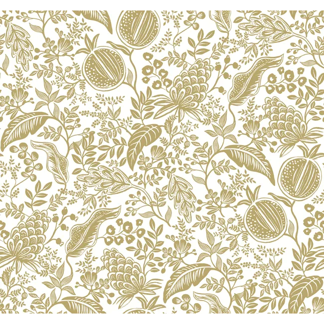 Rifle Paper Co. Pomegranate Wallpaper, Metallic Gold