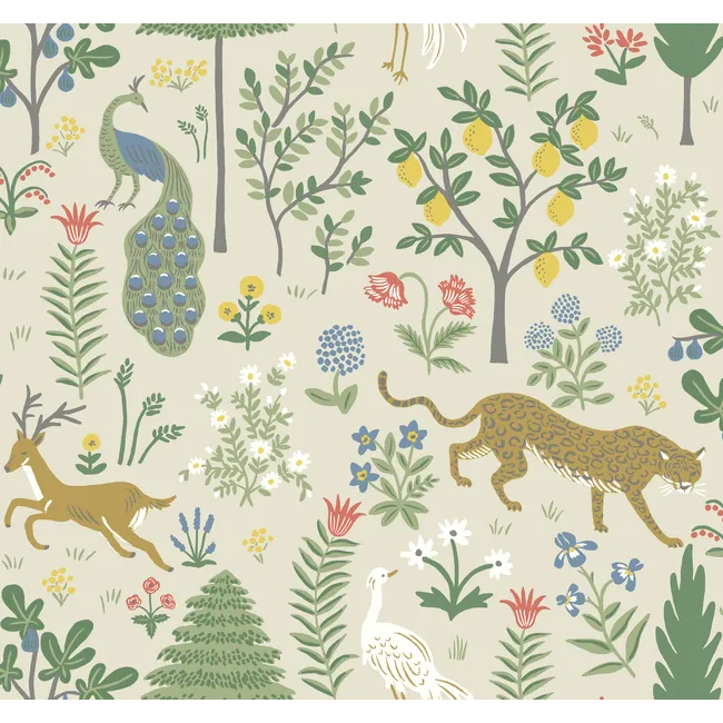 Rifle Paper Co. Menagerie Wallpaper, Cream