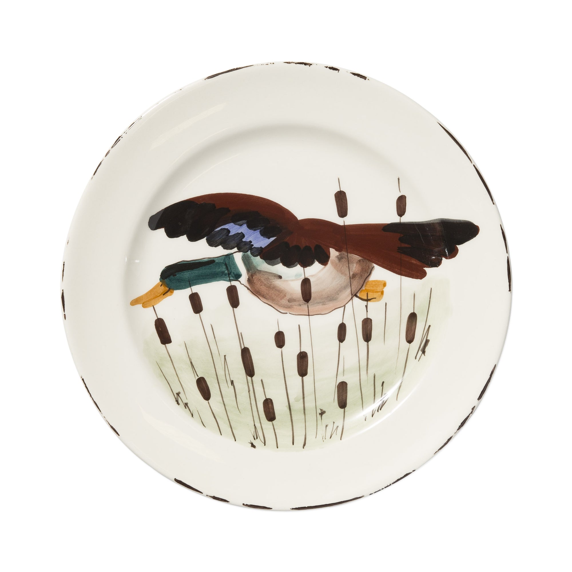 Vietri Wildlife Mallard Dinner Plate