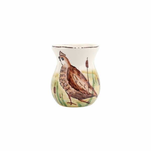 Vietri Wildlife Quail Bud Vase
