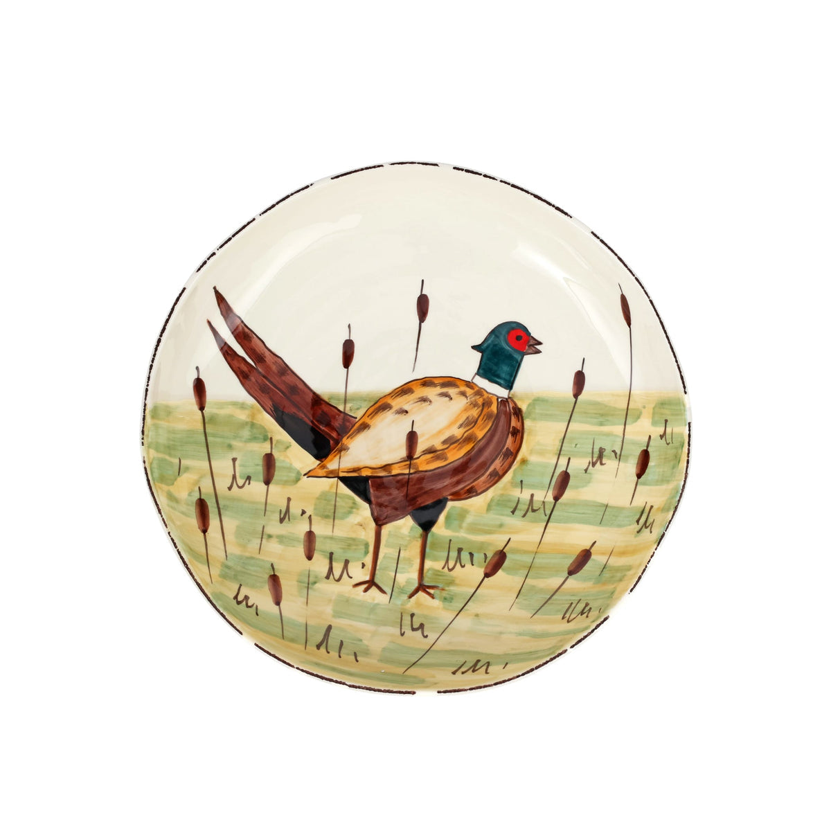 Vietri Wildlife Pheasant Shallow Bowl