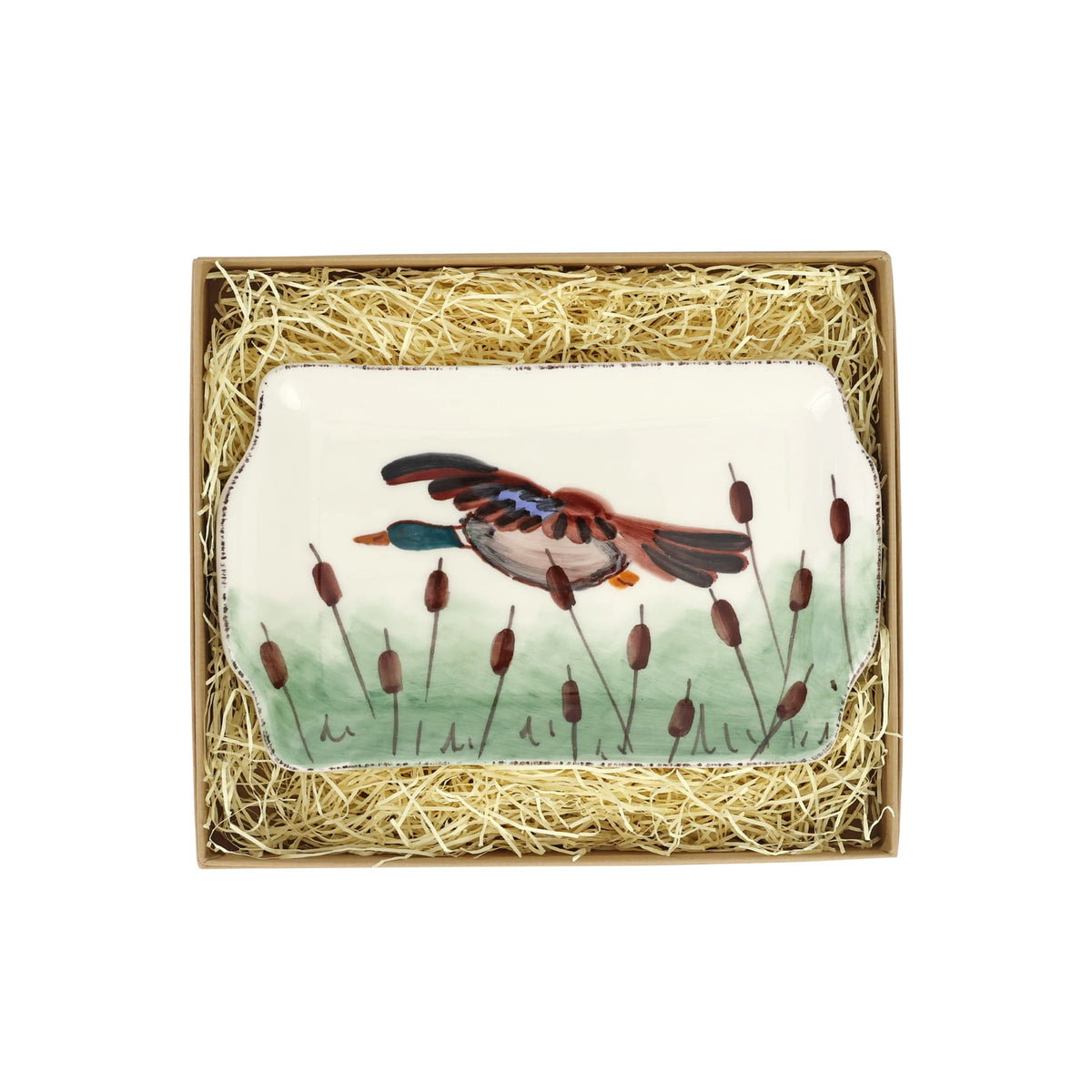 Vietri Wildlife Mallard Rectangular Plate