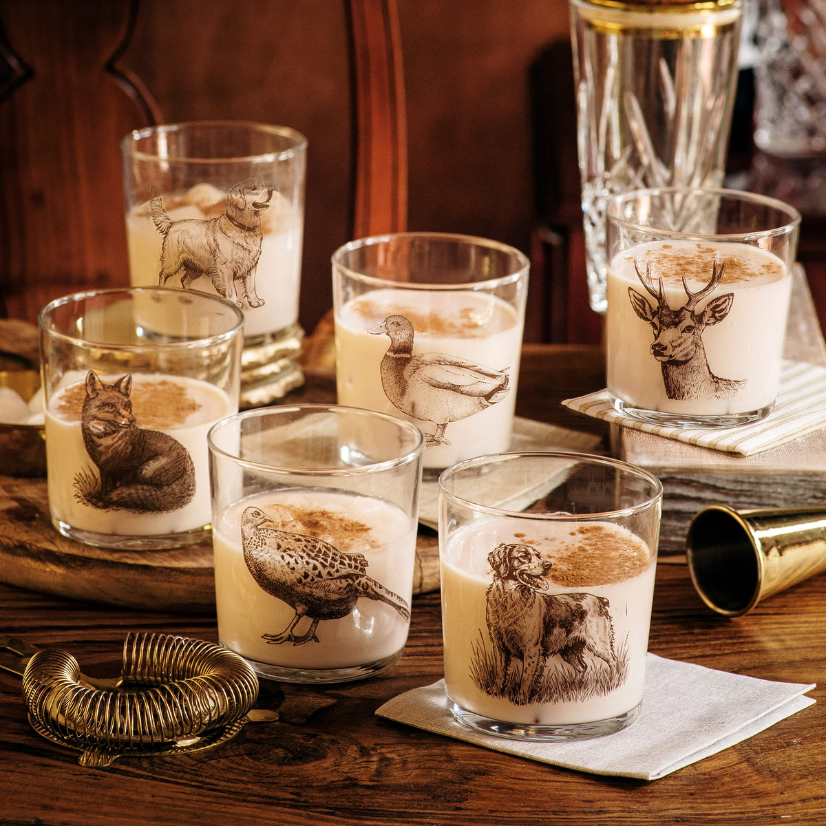 Vietri Wildlife Assorted Tumblers, Set of 6