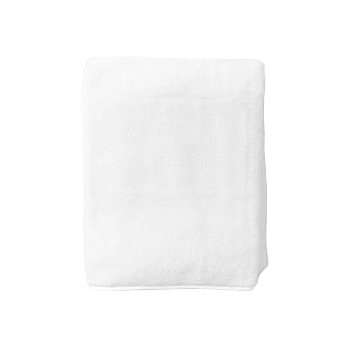 Weezie Signature Bath Towel, White on White