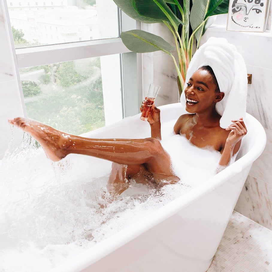 Weezie Signature Bath Towel, White on White