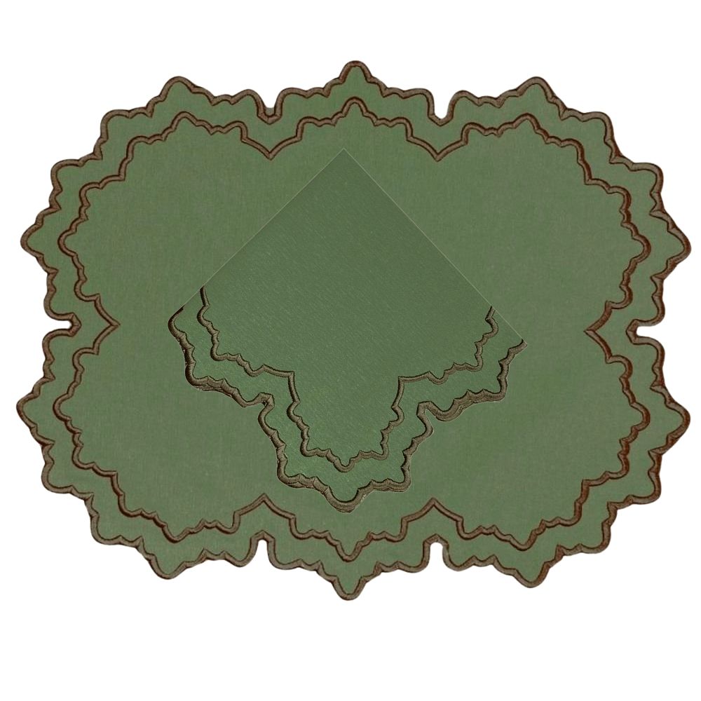 Whitley Napkin, Fern & Cocoa, Set of 4