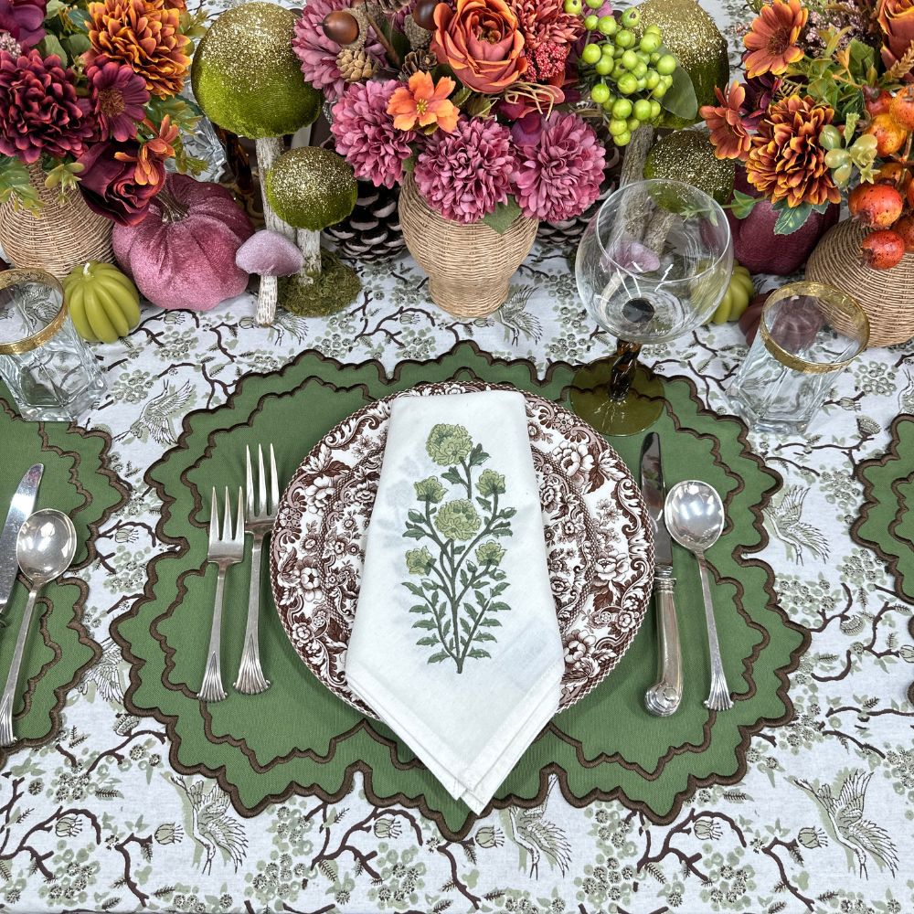 Whitley Placemat, Fern & Cocoa, Set of 4