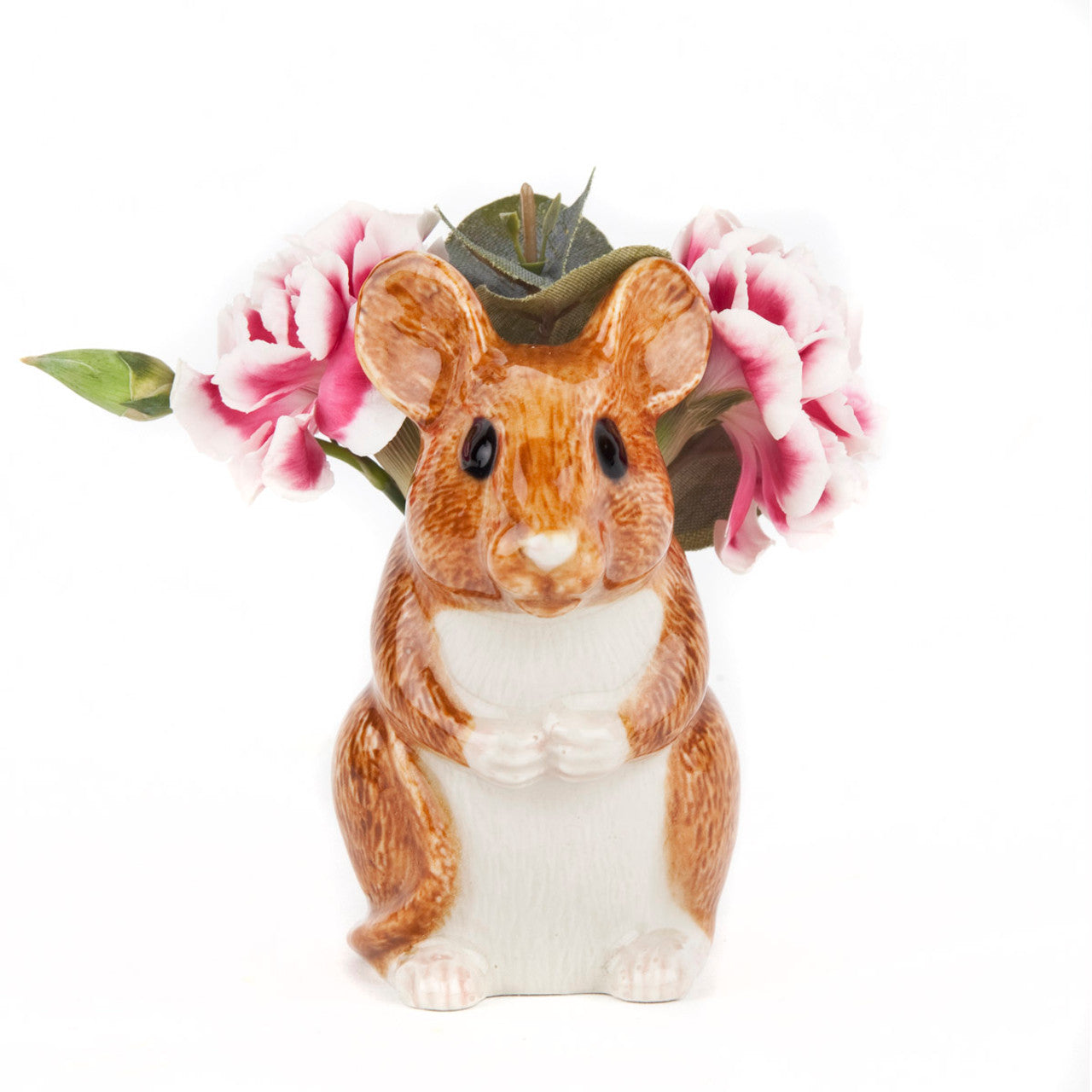 Quail Ceramics Wood Mouse Bud Vase