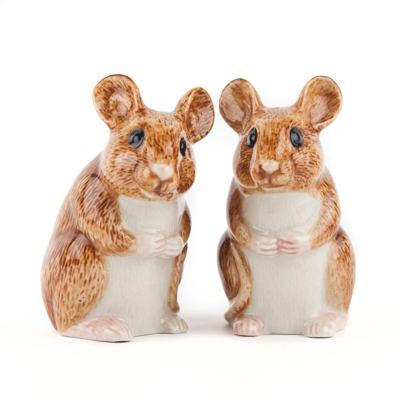 Quail Ceramics Wood Mouse Salt & Pepper Set