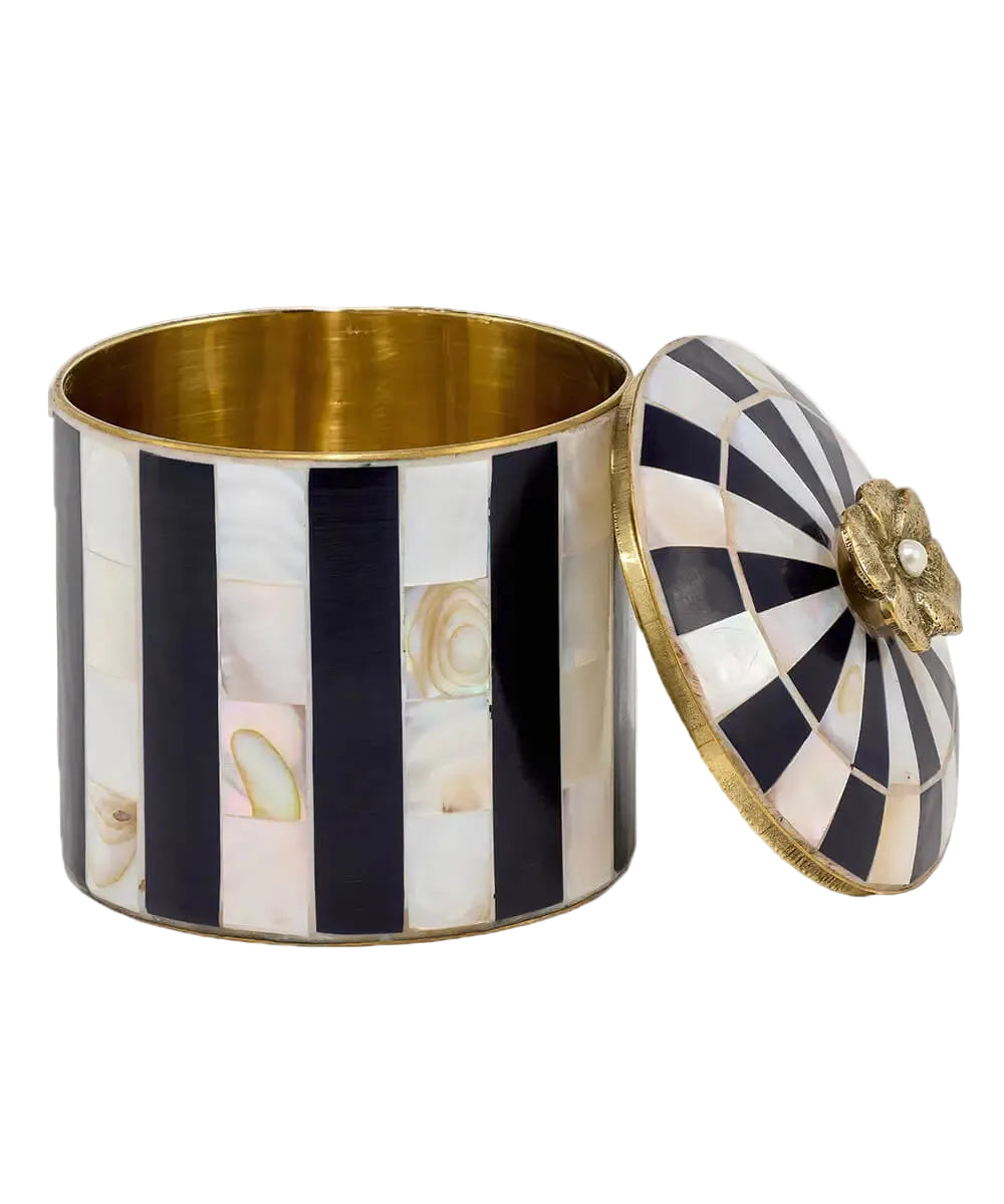 Zoey Black Stripe Circus Box, Large