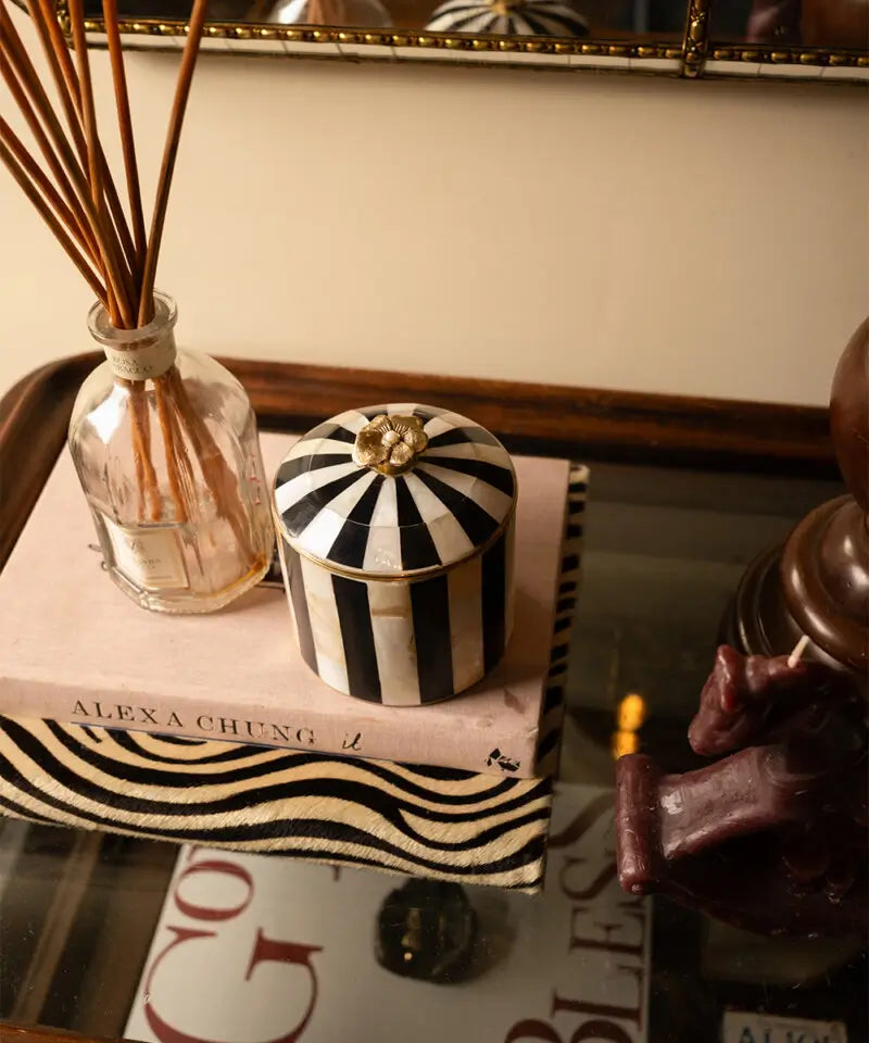Zoey Black Stripe Circus Box, Large