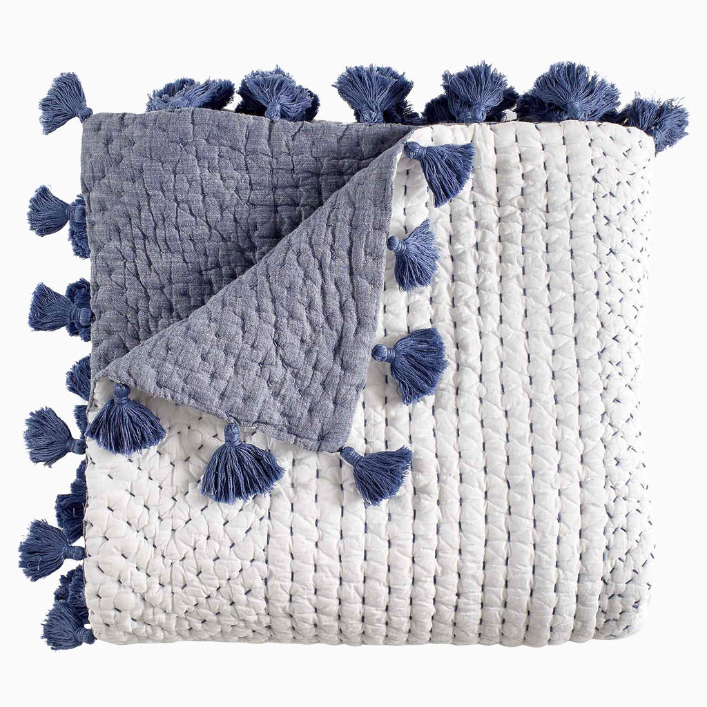 John Robshaw Sahati Indigo Throw