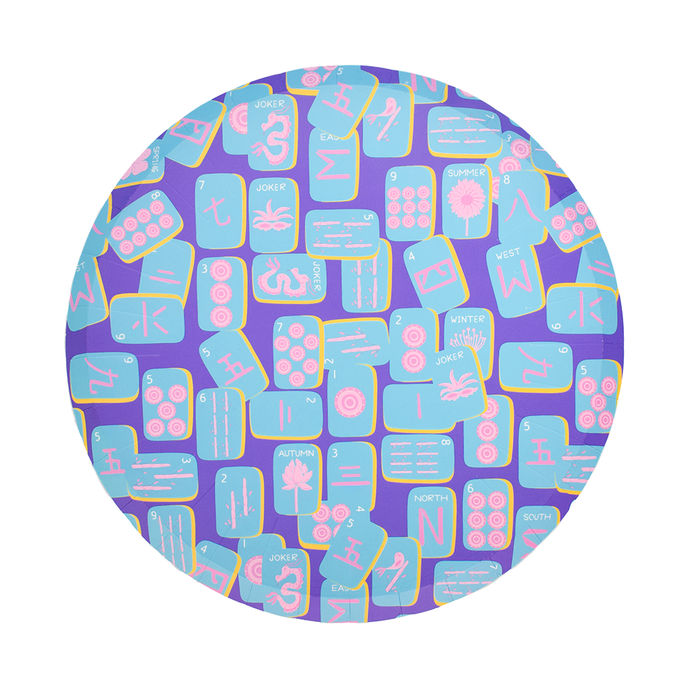 Game Night Mahjong Paper Plates