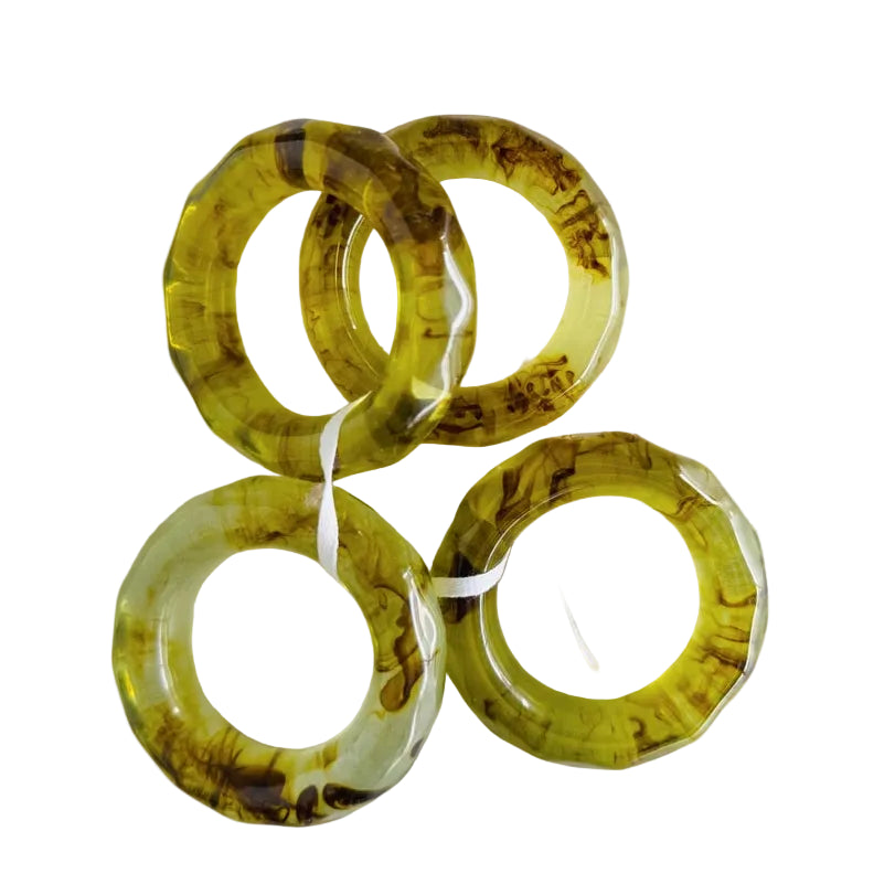 Napkin Rings, Set of Four, Elements Moss