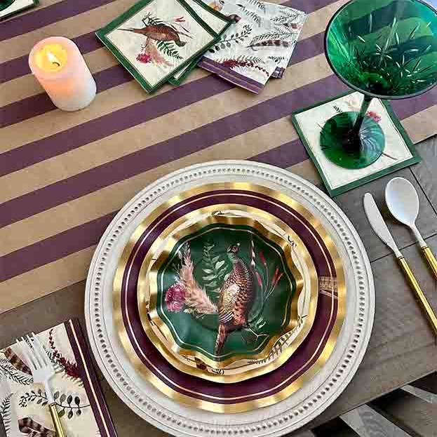 Feather Grove Wavy Paper Appetizer/Dessert Bowl, Pack of 8