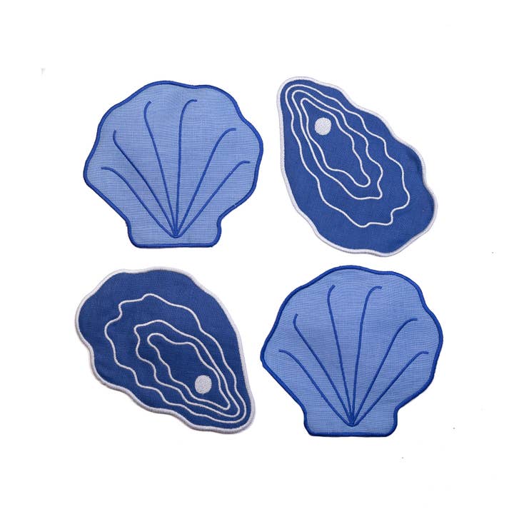 Shell Cocktail Napkins, Set of 4