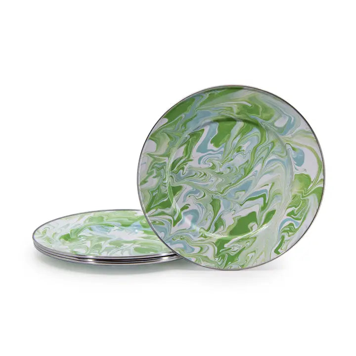 Golden Rabbit Enamelware Modern Monet Dinner Plate