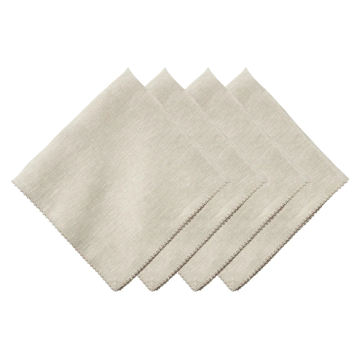 Juliska Berry Scallop Napkins, Set of 4, Natural