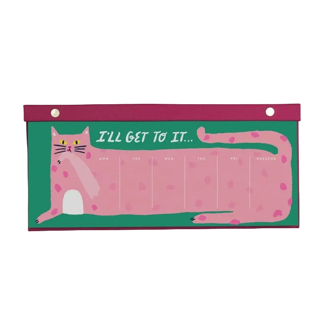 Weekly Planner, Pink Cat