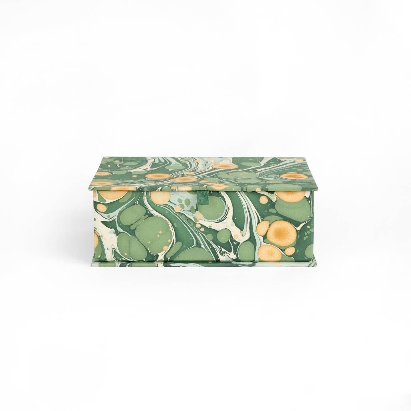 Benoit Boxes, Green & Gold Mix & Splatter, Set of 2