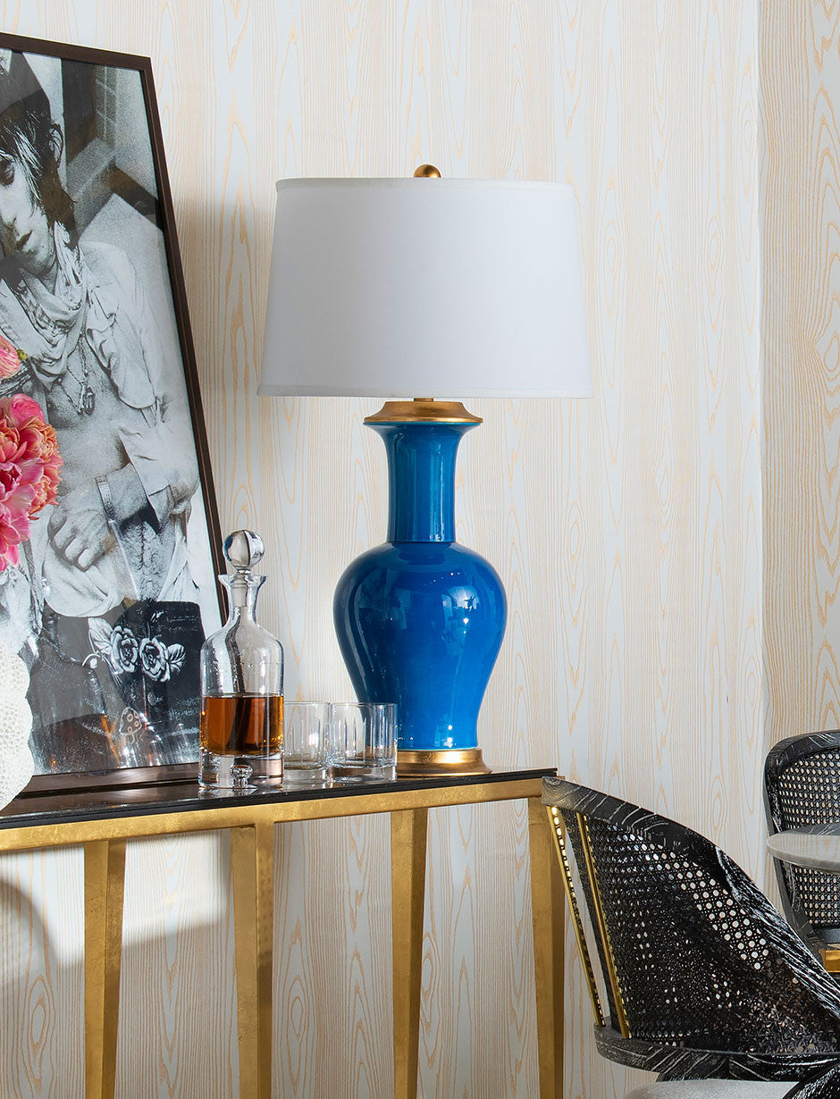 Acacia Table Lamp, Peacock Blue