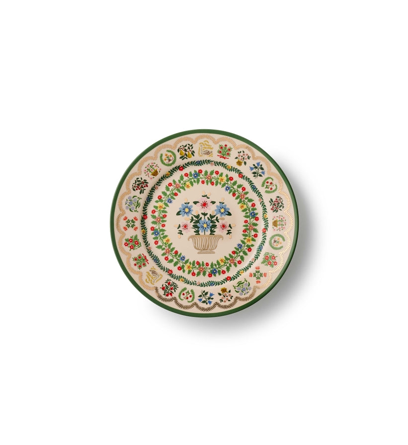 Rosette Porcelain Dessert Plate Set