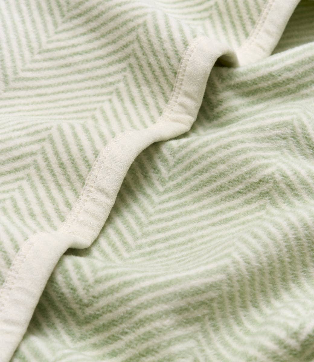 Harborview Herringbone Sprout Green Mini Blanket