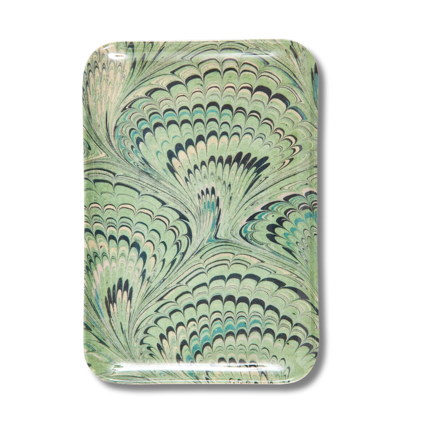 Marble Melamine Tray, Large