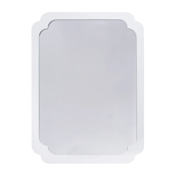 Worlds Away Amelia Mirror, White