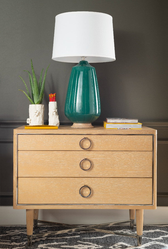 Aurora Table Lamp, Emerald Green