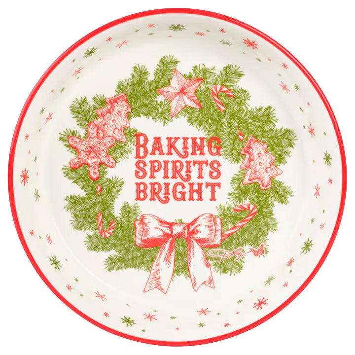 Dolly Parton Holiday Toile Pie Plate, 10"