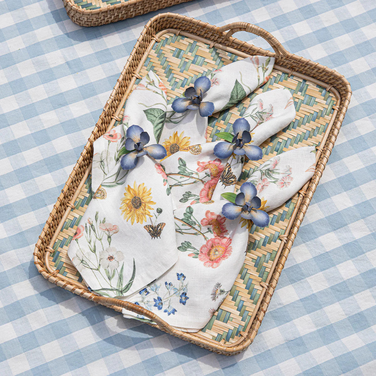 Juliska 18" Chambray Tray, Seville Blue