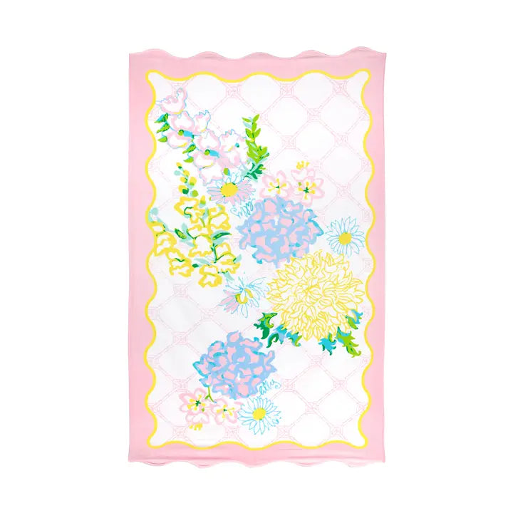 Lilly Pulitzer Scalloped Beach Towel, Lilly Garden Home