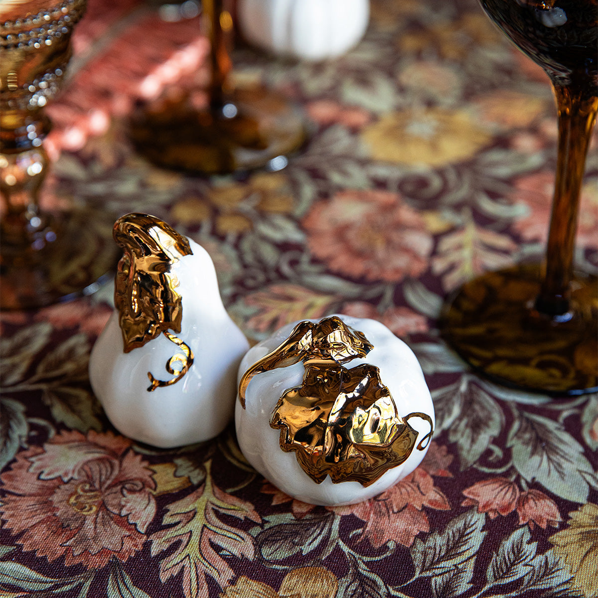 Juliska Pumpkin Salt & Pepper Shakers, Gold