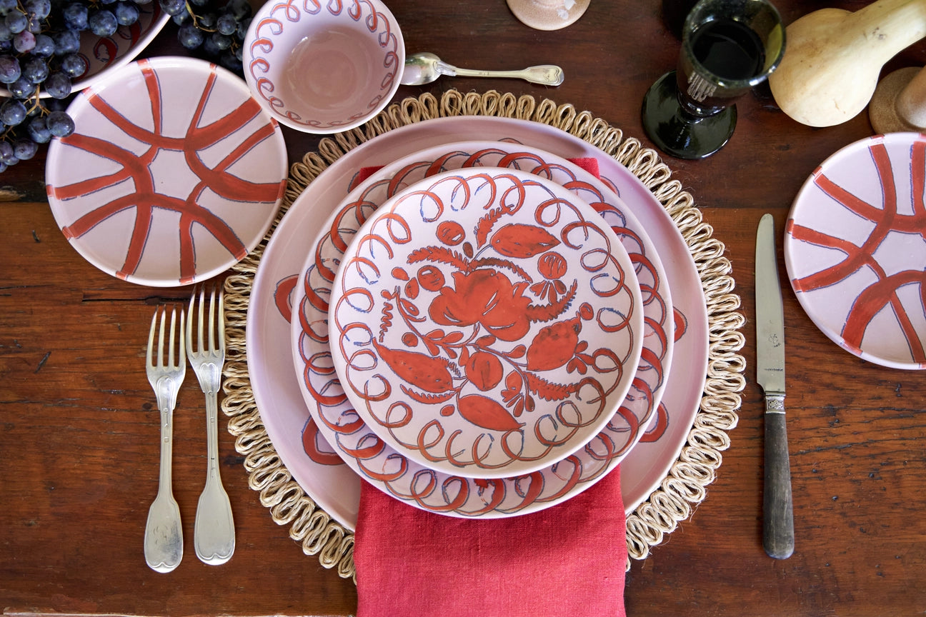Amalfi Dessert Plate, Pink
