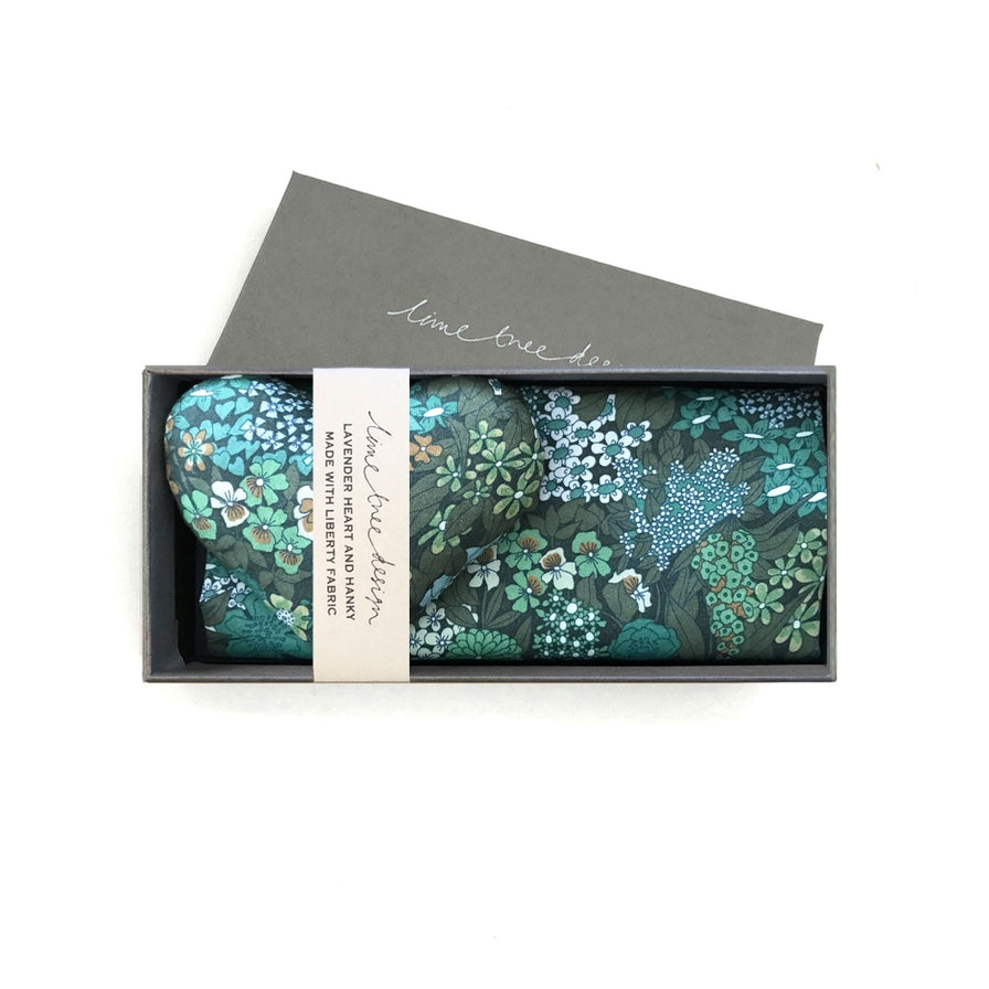 Lavender Heart Sachet & Liberty Hanky, Ciara Green