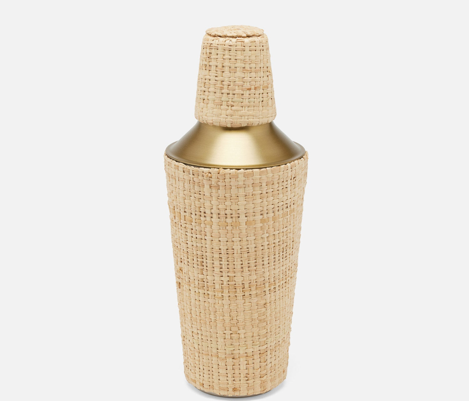 Barth Natural Gold Cocktail Shaker Raffia