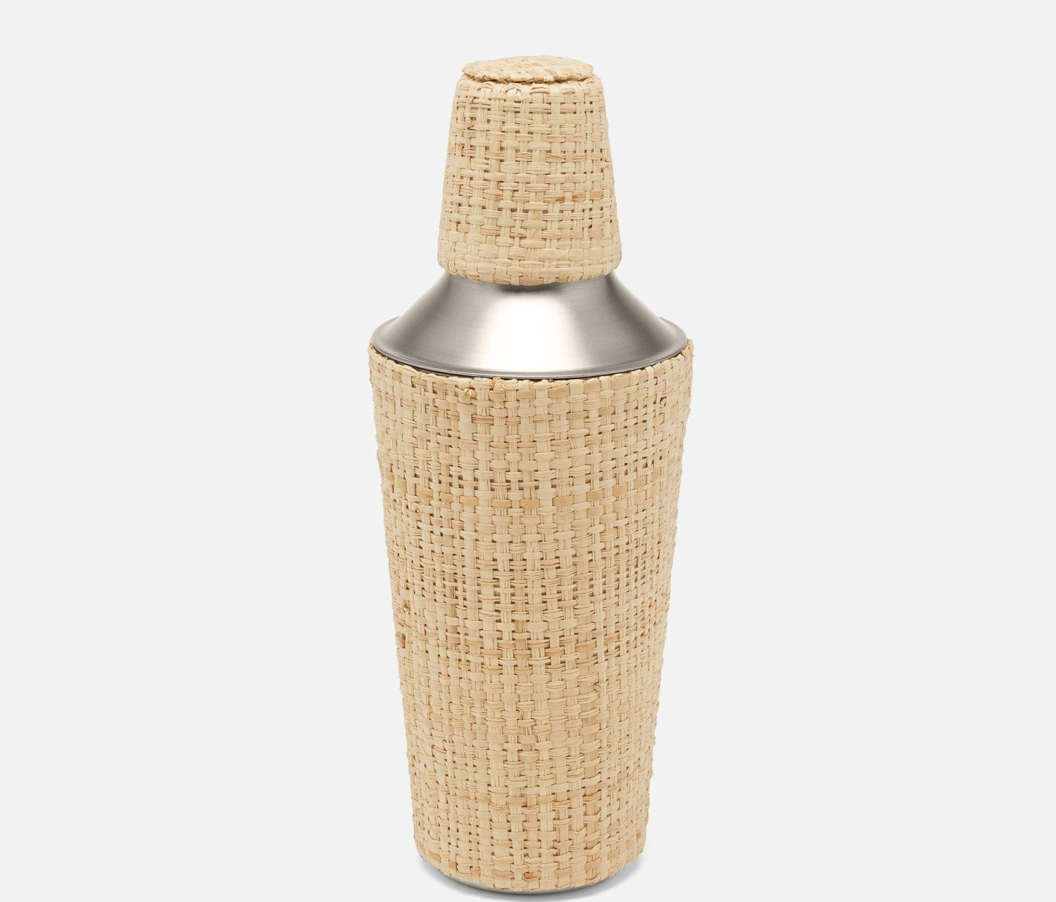 Barth Natural Silver Cocktail Shaker Raffia