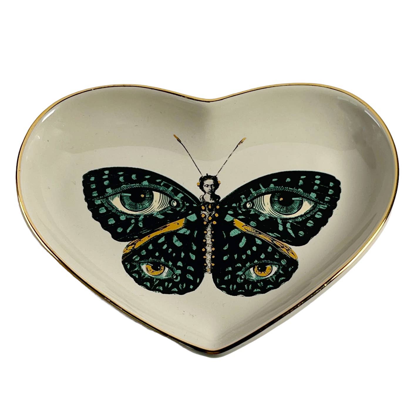 Madame Butterfly Ceramic Heart Dish