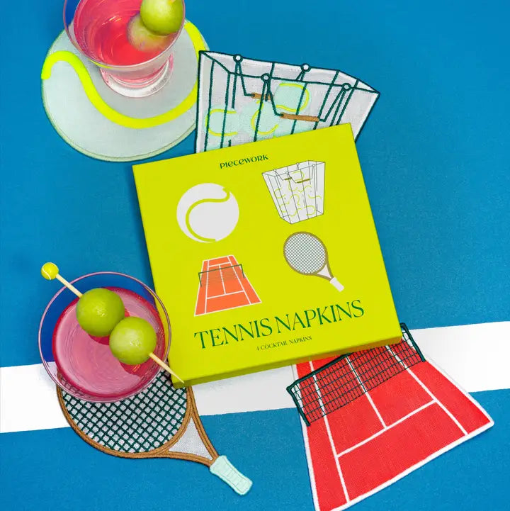 Tennis Cocktail Napkins, Set of 4