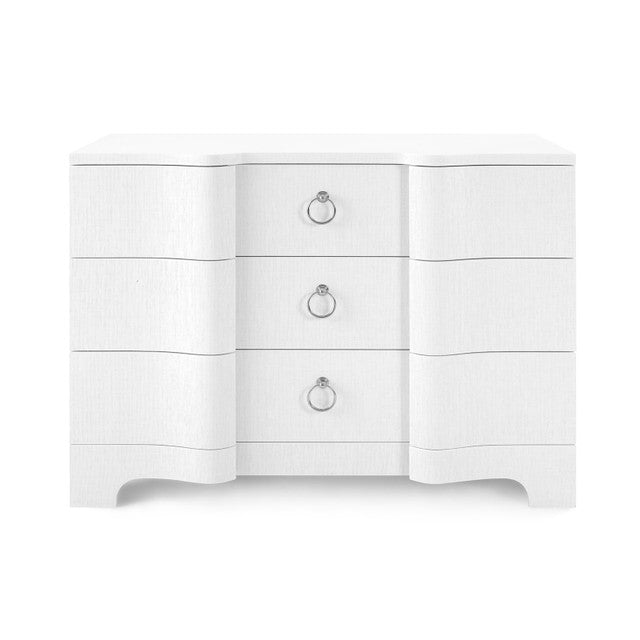 Bardot Large 3-Drawer Dresser, Chiffon White
