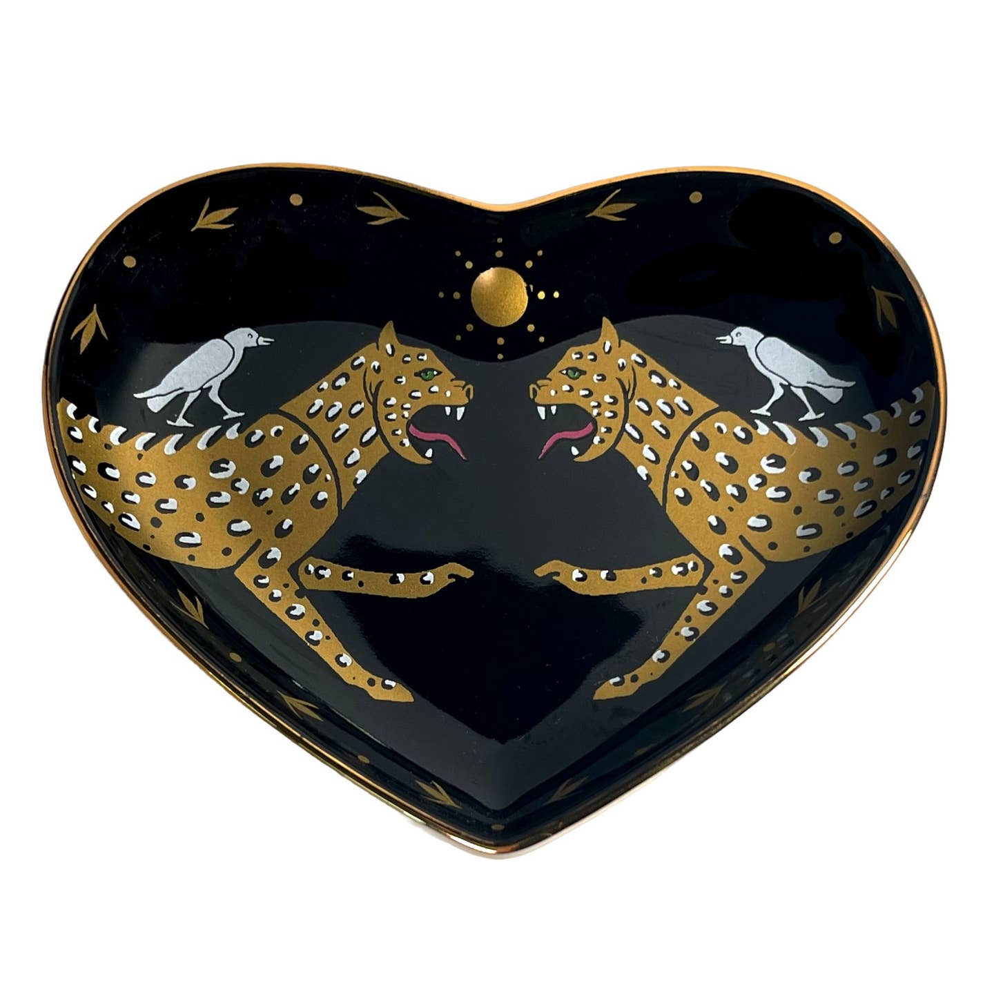 Leopard Horizon Ceramic Heart Dish