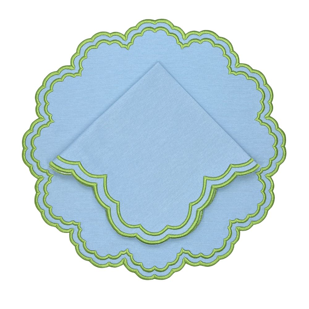 Bettina Blue & Green Placemats, Set of 4